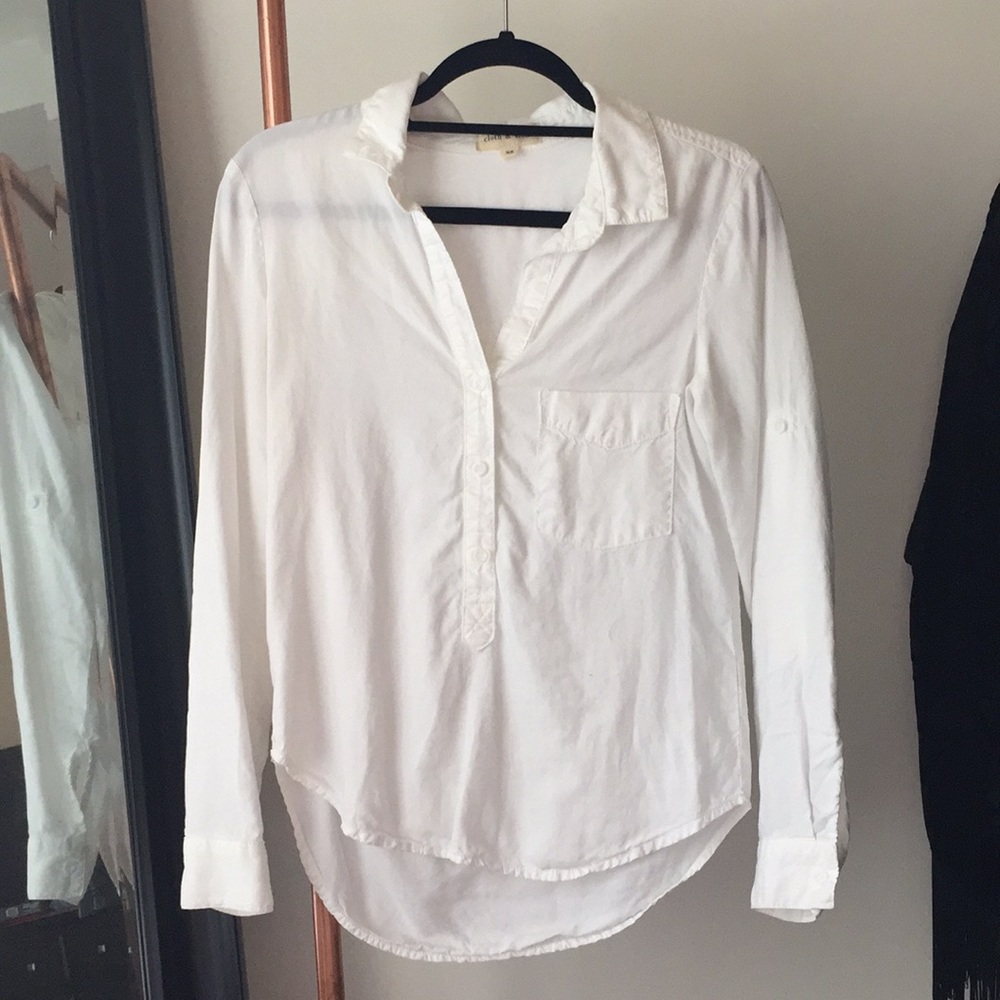 White Cloth & Stone button up long sleeve shirt
